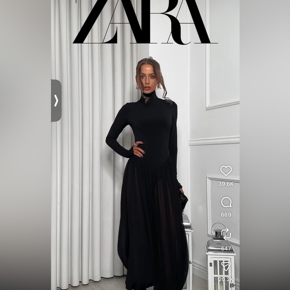 ZARA LONG COMBINATION VOLUME JUMPSUIT - Picture 5 of 17